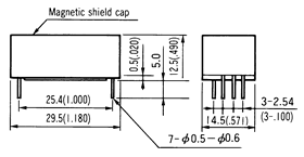 PA2A干簧繼電器（磁簧繼電器/舌簧繼電器）尺寸