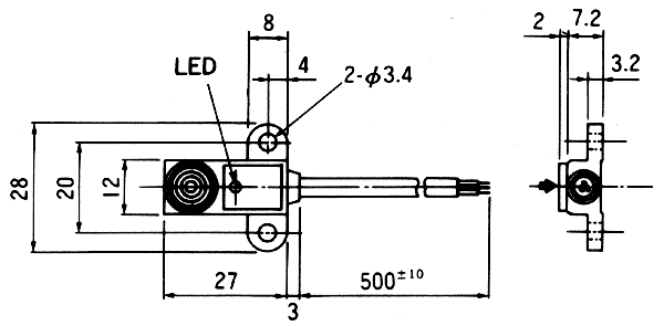 MS-4000接近傳感器（接近開(kāi)關(guān)）尺寸