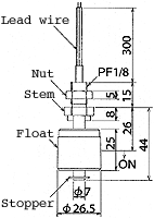 液位開關(guān)（水位開關(guān)/液位傳感器）MFS17-B-1尺寸規(guī)格