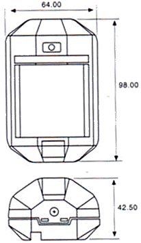 紅外線檢測(cè)器（防盜報(bào)警器/紅外線報(bào)警器）XP5-PI尺寸規(guī)格